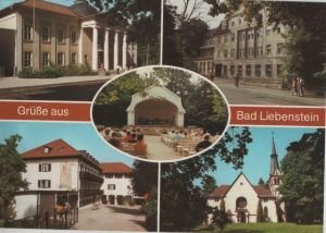 Postkarte: Bad Liebenstein - u.a. Sanatorium Hugo Gefrol - 1987