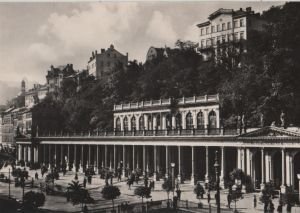 Postkarte: Tschechien - Karlovy Vary - Karlsbad - Kolonada Ceskoslovensko-sovetskeho pfatelstvi - ca. 1965