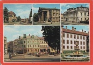 Postkarte: Meiningen - u.a. August-Bebel-Strasse - 1980