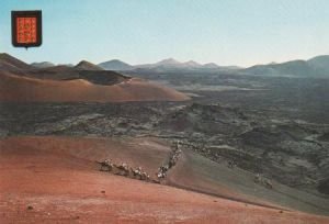 gebrauchtes Buch – Postkarte: Spanien - Lanzarote - Caravan to the Mountain of the Fire - ca. 1980