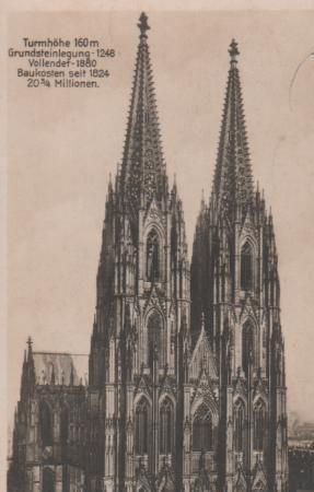 Postkarte: Koeln - Dom Westfront - 1928