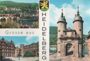 Postkarte: Heidelberg u.a. Schlosshof - 1965