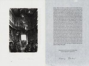 Ein Bibliothekstraum. [Signiertes Exemplar mit 2 Original-Lithografien.]