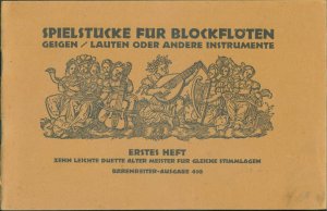 antiquarisches Buch – Walther Pudelko – Spielstücke für Blockflöten, Geigen, Lauten oder andere Instrumente (Heft 1); Bärenreiter-Ausgabe 416