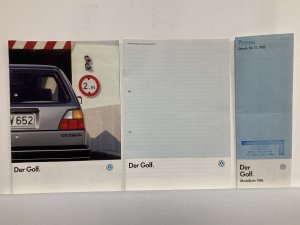 VW Golf Modelljahr 1986, Verkaufsprospekt, Austattung und Datenblatt sowie Preisliste Stand 18.11.1985