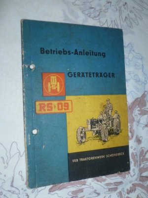 Betriebs- Anleiteitung Geräteträger RS 09 ( von 1960