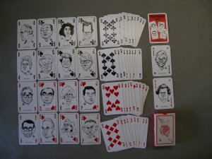 gebrauchtes Spiel – Lutz Backes – POLIT-POKER 1993, POLITICAL PLAYING CARDS, (gezeichnet von) Bubec (Lutz Backes)