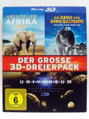 Der große 3D- Dreierpack - Abenteuer Afrika + Die Reise der Dinosaurier + Unser Universum: Die sieben Wunder unseres Sonnensystems