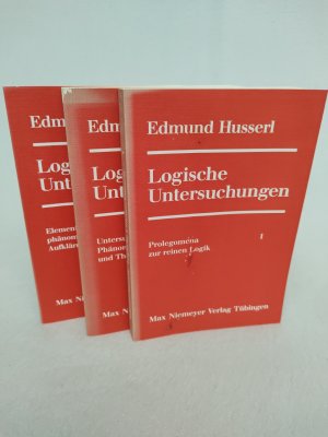 gebrauchtes Buch – Edmund Husserl – Logische Untersuchungen 3 Bde.