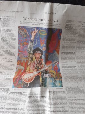 gebrauchtes Buch – SZ – SANTANA * Interview/Artikel in Süddeutsche Zeitung 2.08.2017 * Trump Weltgeschehen Musik