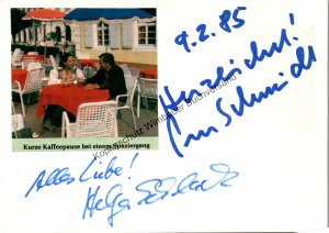 Original Autogramm Helga Schlack und Peer Schmidt /// Autogramm Autograph signiert signed signee