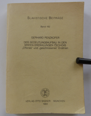 gebrauchtes Buch – Gerhard Penzkofer / tschechow / gerhard dick  – Der Bedeutungsaufbau in den späten Erzählungen Tschechows (cechows)