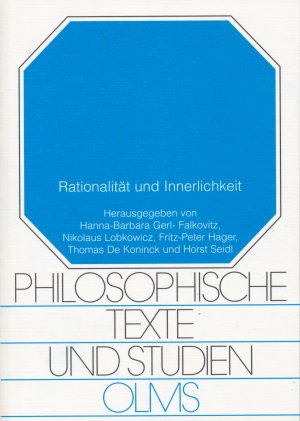 neues Buch – Gerl-Falkovitz, Hanna B – Rationalität und Innerlichkeit