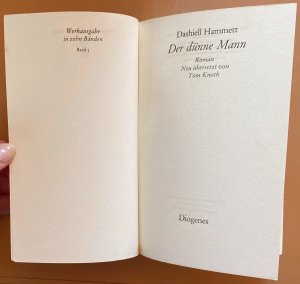 gebrauchtes Buch – Dashiell Hammett – Der dünne Mann. Roman