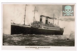 AK Schnelldampfer, s.s George Washington, Ansichtskarte