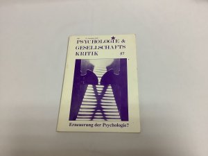 Erneuerung der Psychologie?