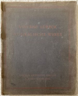 Vincent Lübeck. Musikalische Werke.