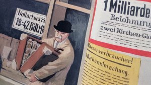 gebrauchtes Buch – Poster: Inflation 1923. Rückseite: Hitler als Massenredner 1932