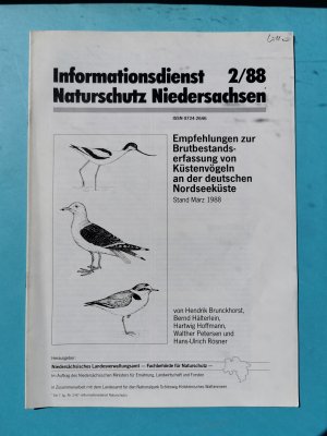 gebrauchtes Buch – Hendrik Brunkhorst - Niedersächsisches Landesamt für Ökologie - Informationsdienst Naturschutz Niedersachsen - 2/88 – Empfehlungen zur Brutbestandserfassung von Küstenvögeln an der deutschen Nordseeküste