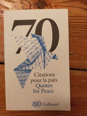 gebrauchtes Buch – UNESCO – 70 Quotes for peace