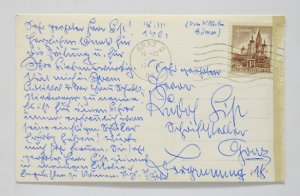 antiquarisches Buch – Gösser, Wilhelm, österr. Bildhauer  – Eigenh. Postkarte m. Unterschrift.
