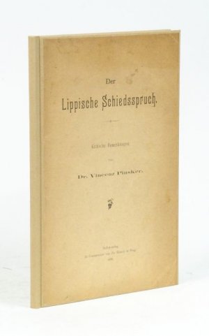 antiquarisches Buch – Vincenz Pinsker – Der Lippische Schiedsspruch. Kritische Bemerkungen.