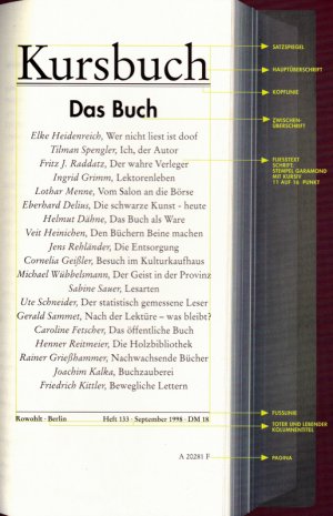 Das Buch. Kursbuch Heft 133.