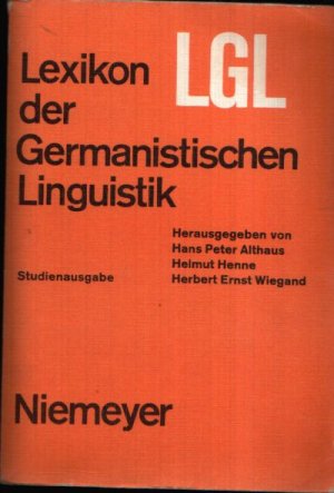 Lexikon der Germanistischen Linguistik Studienausgabe