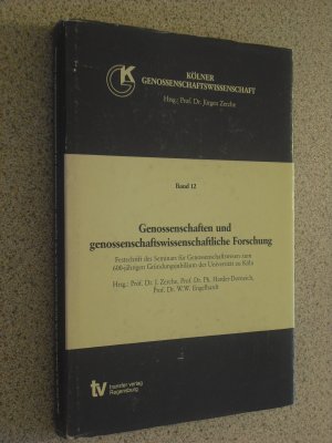 gebrauchtes Buch – j.zerche – genossenschaften und genossenschaftswissenschaftliche forschung