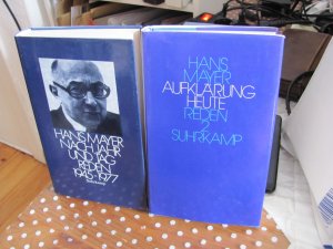 gebrauchtes Buch – Hans Mayer – Reden (2 Bände komplett) - Band 1: "Nach Jahr und Tag". Reden 1945–1977; Band 2: "Aufklärung heute" Reden 1978-1984