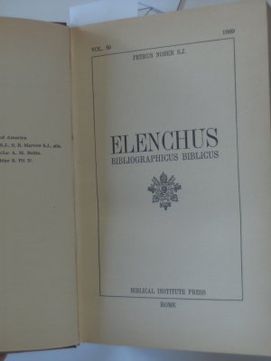 Elenchus Bibliographicus biblicus - volume 50 (1969) --