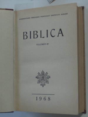 Biblica. Commentarii periodici Pontificii Instituti Biblici. Vol. 49 -- 1968