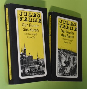 gebrauchtes Buch – Jules Verne – Der Kurier des Zaren "Michael Strogoff" Erster und Zweiter Teil (1+2 ) Mit 46+39 Stichen von Ch. Barbant nach Zeichn. von J. Férat / [Diogenes-Taschenbücher] Diogenes-Taschenbuch ; 64/8 und 64/9