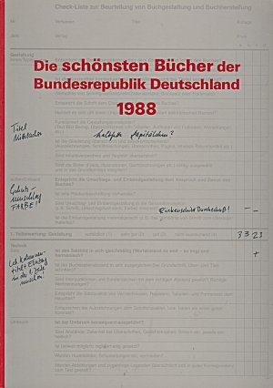 Die schönsten deutschen Bücher. Vorbildlich gestaltet in Satz, Druck, Bild, Einband. Prämiert von einer unabhängigen Jury: Die schönsten deutschen ... gestaltet in Satz, Druck,...: 1988