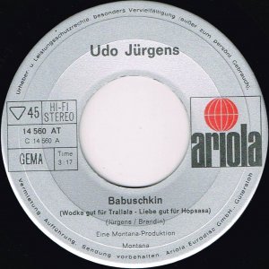 gebrauchter Tonträger – Udo Jürgens – Babuschkin (Wodka gut für Trallala - Liebe gut für Hopsasa) / Indra (45 rpm 7" Vinyl-Single)