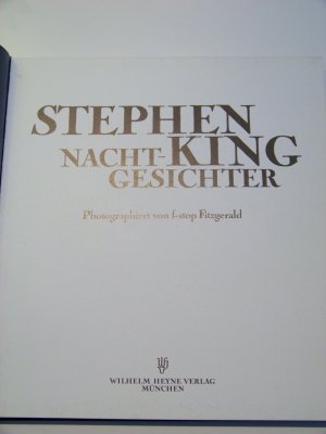 Stephen King - Nachtgesichter - Bildband f-stop Fitzgerald 1989 Heyne Verlag