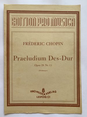 antiquarisches Buch – Frederic Chopin – Praeludium Des-dur, opus 28 Nr. 15 (Wiehmayer)