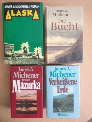 4 Bücher im Konvolut (Alaska, Die Bucht, Mazurka, Verheissene Erde)