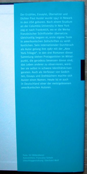 gebrauchtes Buch – Auster, Paul; Frank – Stadt aus Glas.