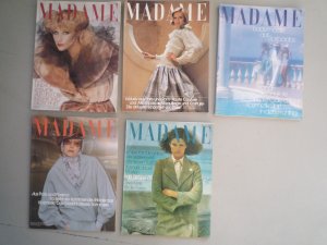 MADAME Modezeitschrift 1975 Konvolut von 5 Heften (Januar März April Juni August)