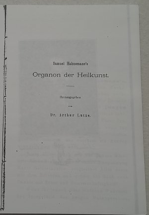 Samuel Hahnemanns Organon der Heilkunst