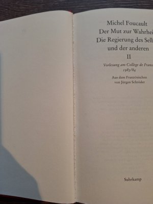 gebrauchtes Buch – Michel Foucault – 2., Der Mut zur Wahrheit : Vorlesung am Collège de France 1983/84