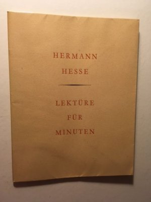 Lektüre für Minuten, Ein paar Gedanken aus meinen Büchern und Briefen.