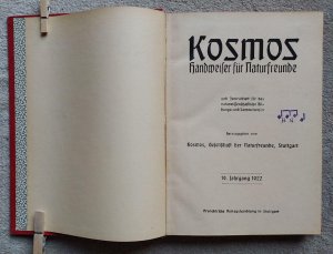 antiquarisches Buch – Kosmos, Handweiser für Naturfreunde 1922 (19. Jahrgang)