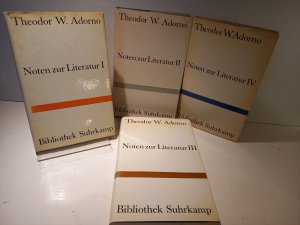 Noten zur Literatur I-IV. 4 Bände.