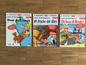 gebrauchtes Buch – Uderzo Goscinny – Asterix uff Meefränggisch Band 1,2,3 , Mundart 54, 57,61