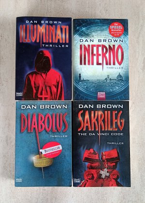 4 X Dan Brown - Diabolus + Illumunati + Sakrileg + Inferno