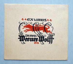 gebrauchtes Buch – Gallwitz, Elsa von – Exlibris, Ex libris - Künstler: Elsa von Gallwitz - Eigner: Dr. med. Werner Wolff - aus der Sammlung von Albert Ross um 1920