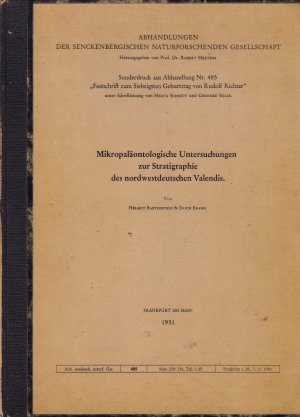 Mikropaläontologischer Untersuchungen zur Stratigraphie des nordwestdeutschen Valendis