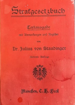 Strafgesetzbuch für das Deutsche Reich nach dem neuesten Stande.